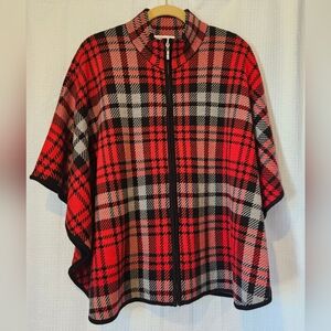 Red and Black Plaid Sweater Cap